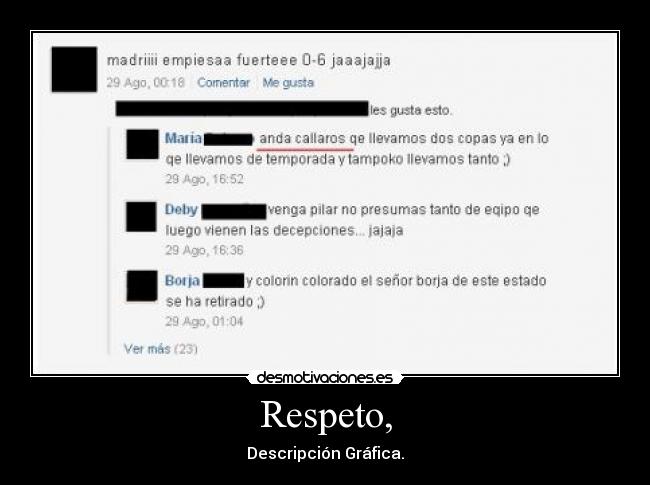 Respeto, - Descripción Gráfica.