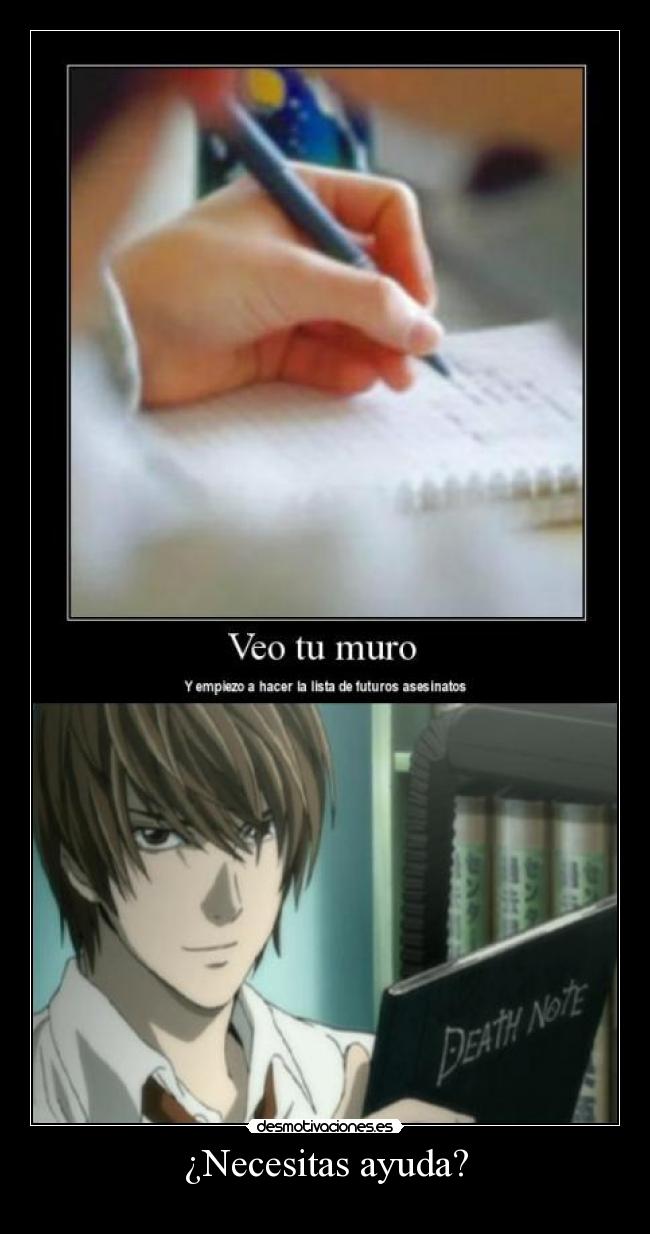 carteles ayuda death_note desmotivaciones