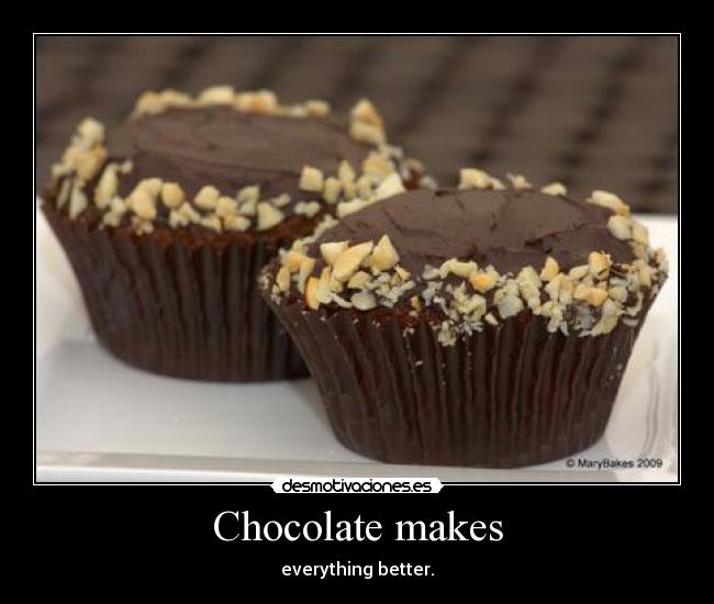 Chocolate makes - everything better.
