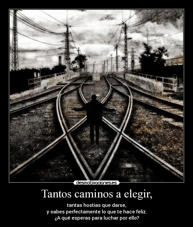 Tantos caminos a elegir, - 
