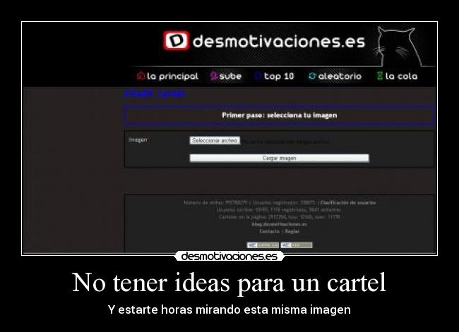 No tener ideas para un cartel - 