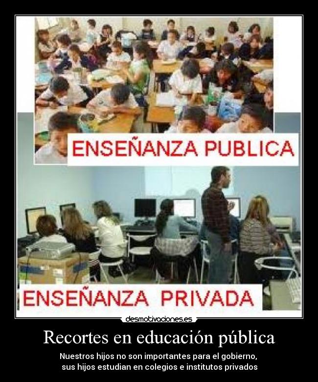 Recortes en educación pública -