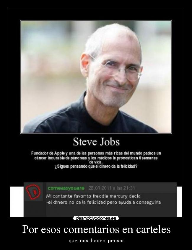Por esos comentarios en carteles - 