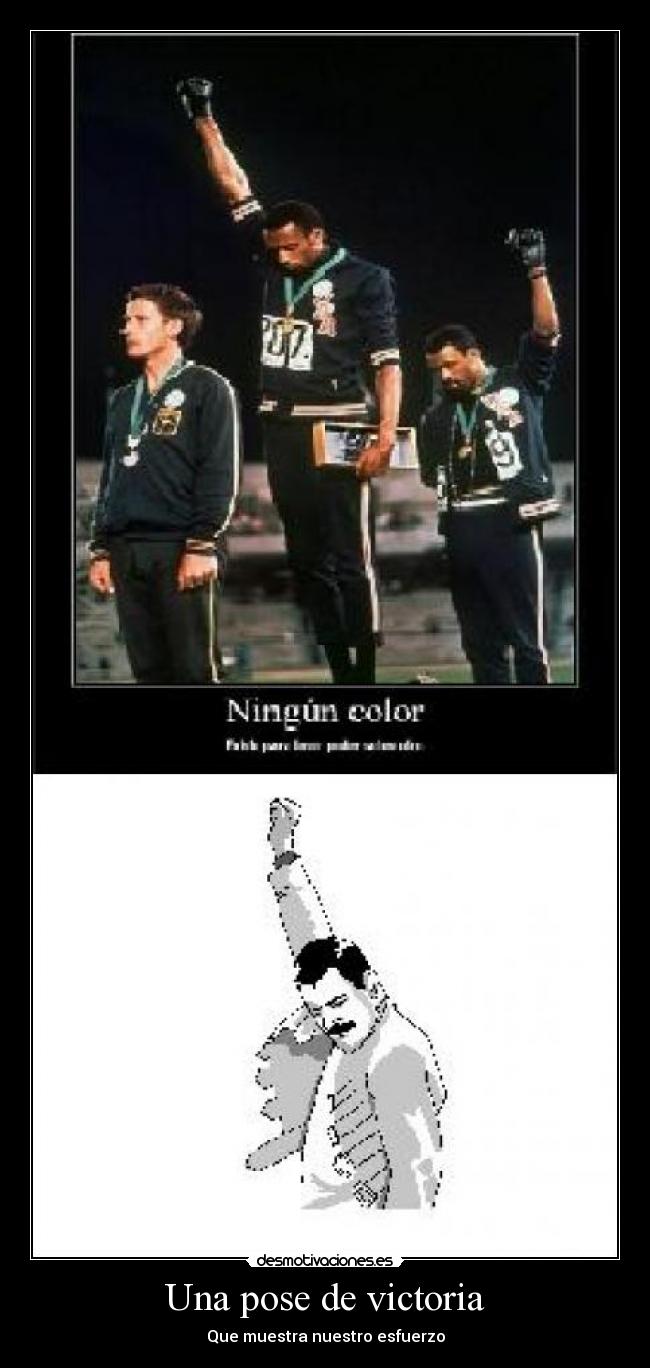 Una pose de victoria -