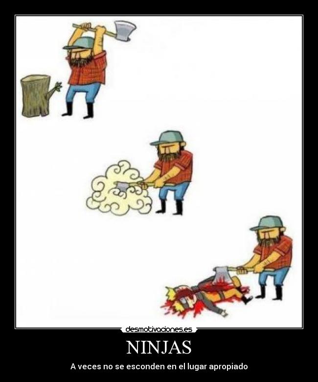 NINJAS - A veces no se esconden en el lugar apropiado