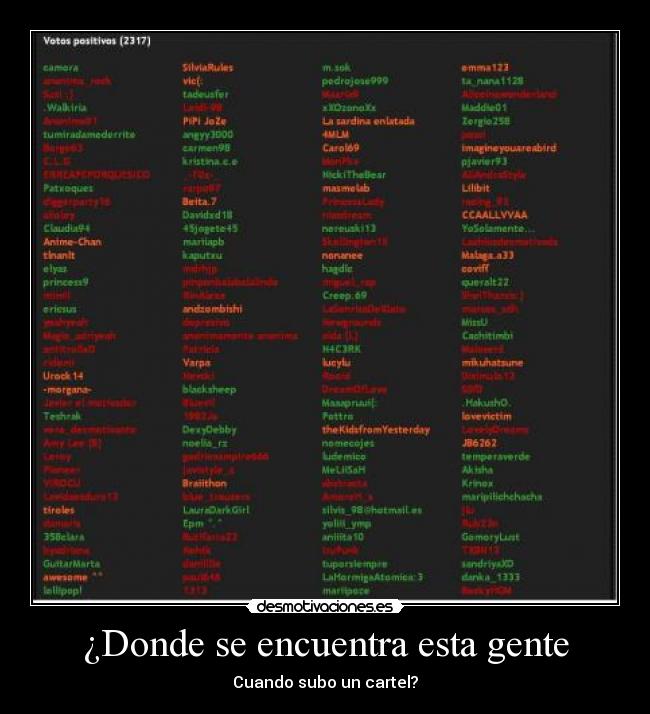 ¿Donde se encuentra esta gente - 