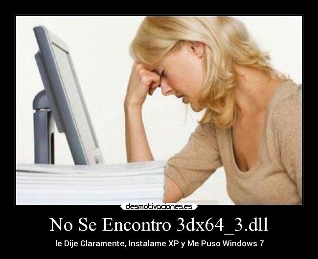 No Se Encontro 3dx64_3.dll -