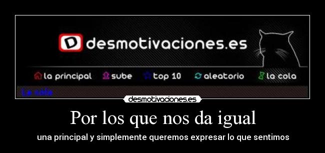 Por los que nos da igual - 