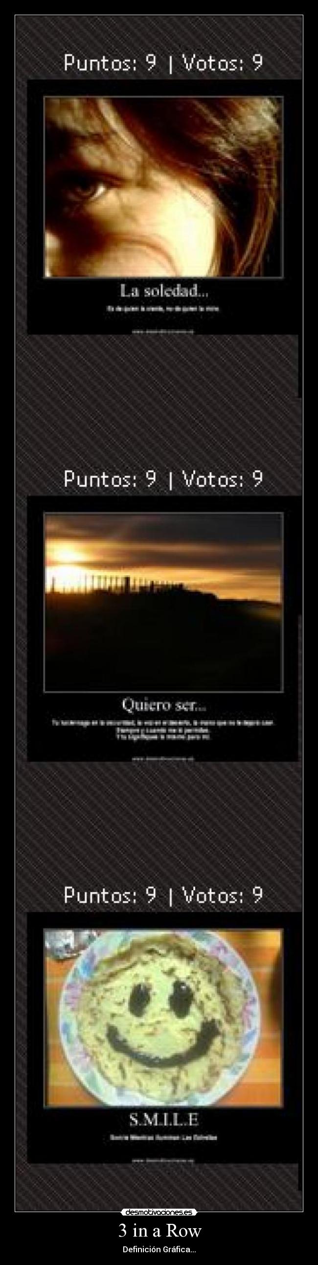 3 in a Row - Definición Gráfica...