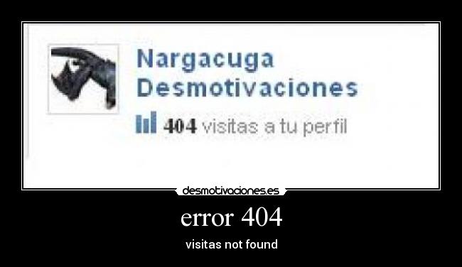 error 404 - visitas not found