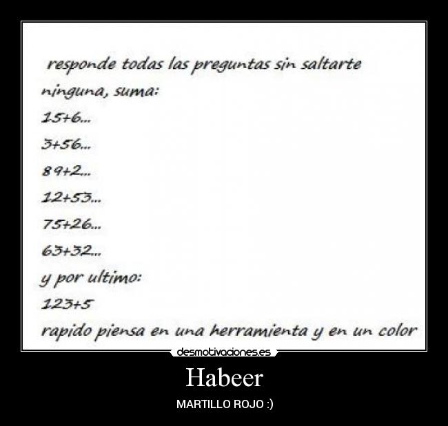 Habeer - MARTILLO ROJO :)