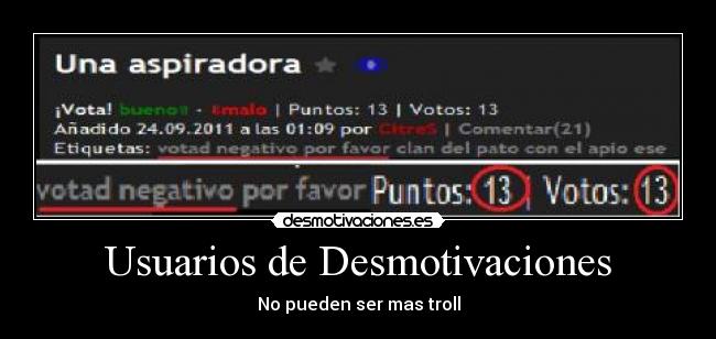 Usuarios de Desmotivaciones - 