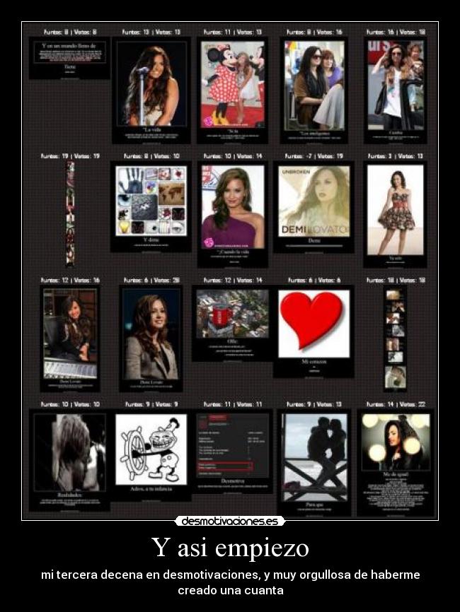 Y asi empiezo - mi tercera decena en desmotivaciones, y muy orgullosa de haberme
creado una cuanta