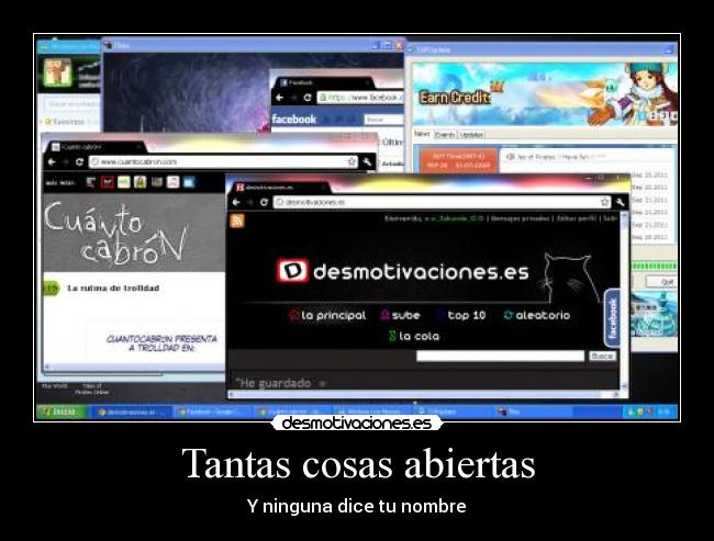 Tantas cosas abiertas - 