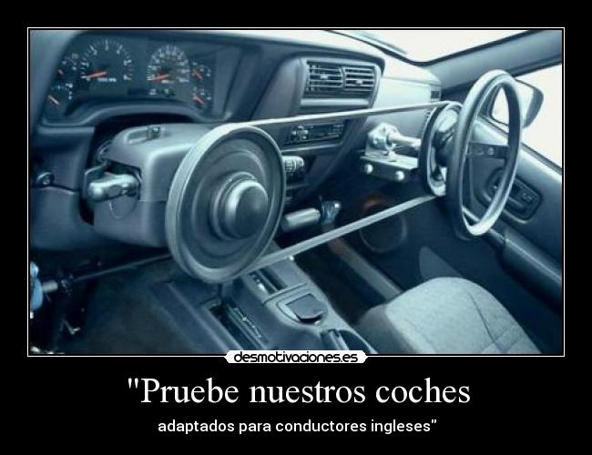 Pruebe nuestros coches - adaptados para conductores ingleses