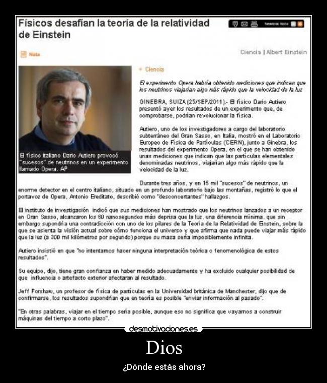 Dios - ¿Dónde estás ahora?