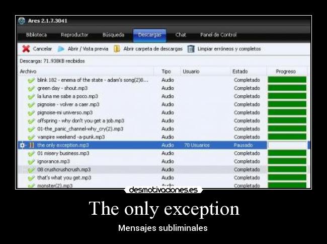 The only exception -