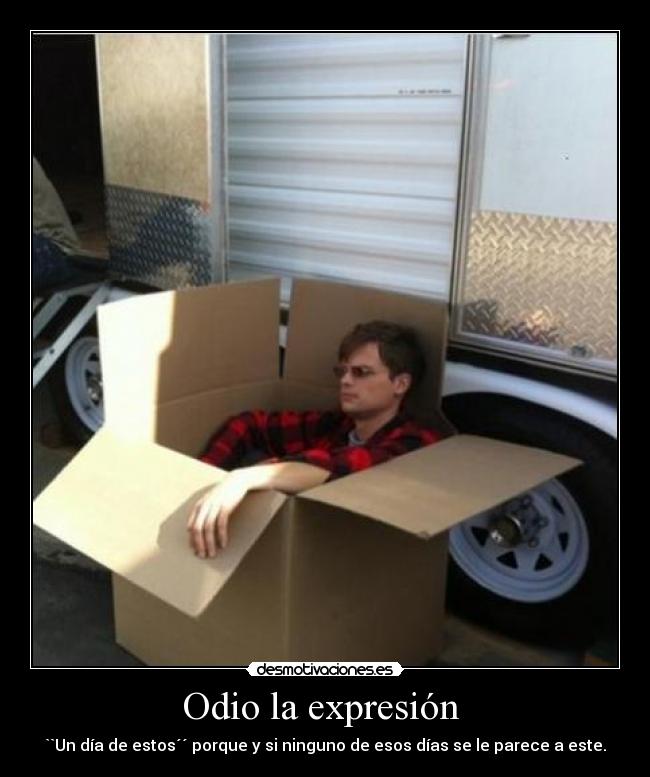 Odio la expresión -