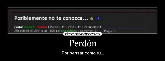 Perdón - Por pensar como tu...