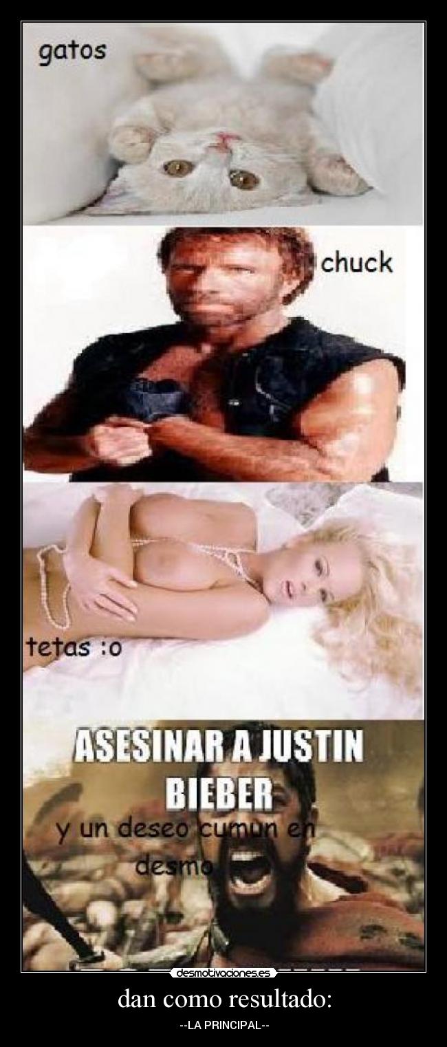 dan como resultado: - --LA PRINCIPAL--