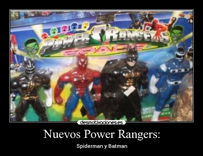 Nuevos Power Rangers: - Spiderman y Batman