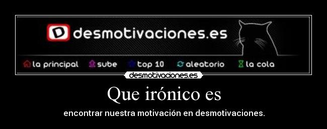 Que irónico es - 