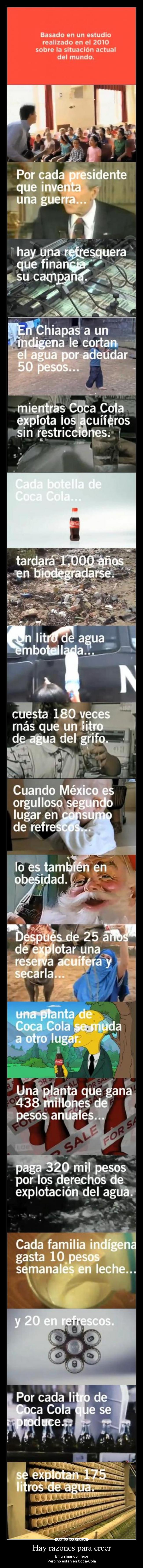 Hay razones para creer - En un mundo mejor
Pero no están en Coca-Cola