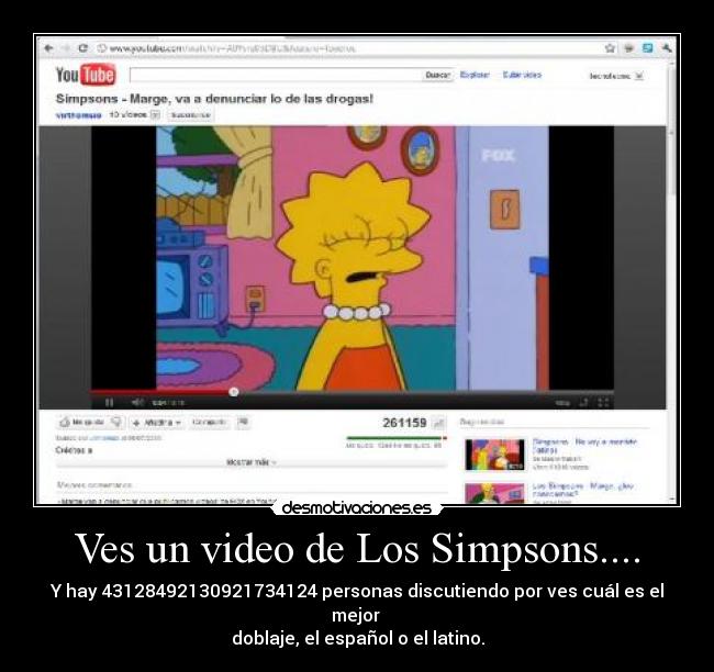 carteles simpsons videos los simpsons doblaje desmotivaciones