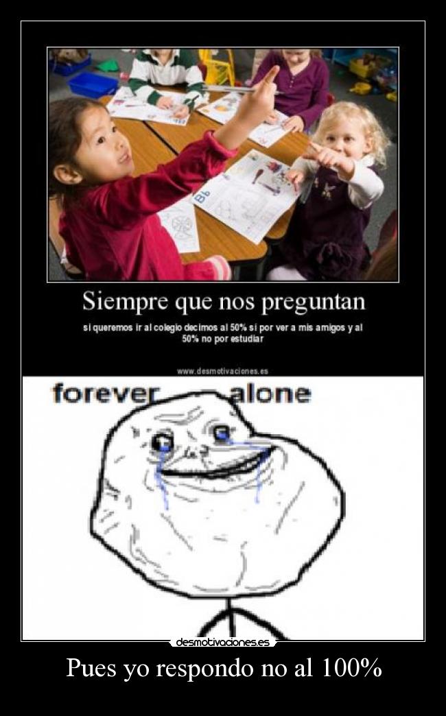 Pues yo respondo no al 100% - 