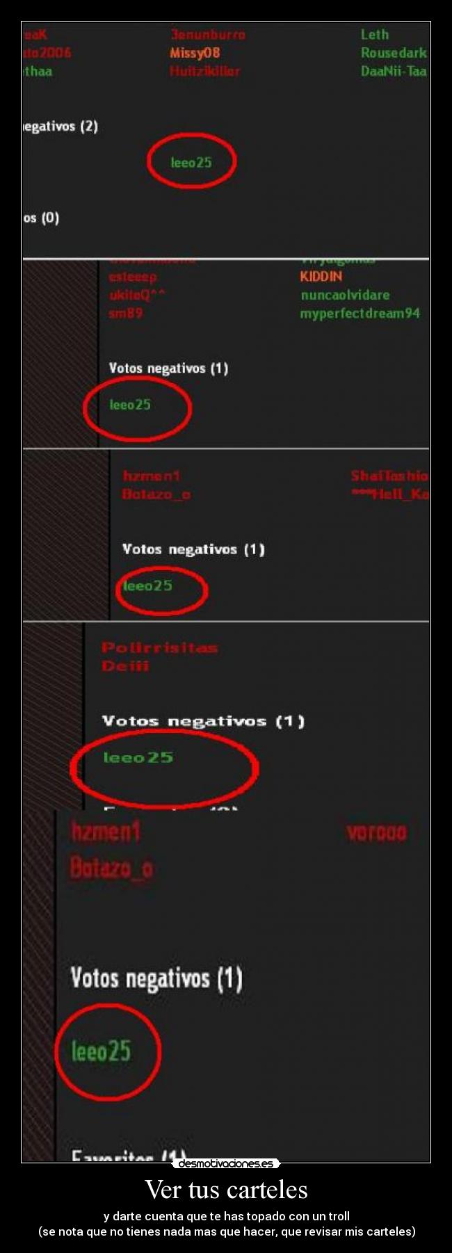 carteles amo troll desmotivaciones
