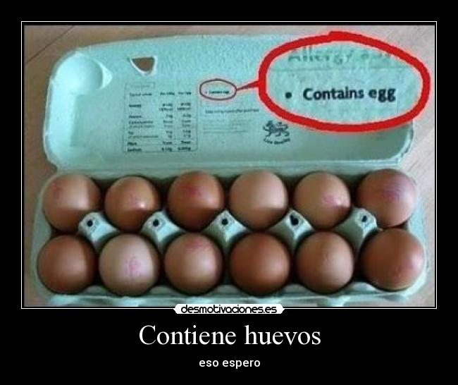 Contiene huevos -