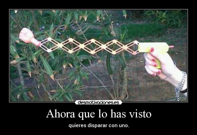 Ahora que lo has visto - quieres disparar con uno.