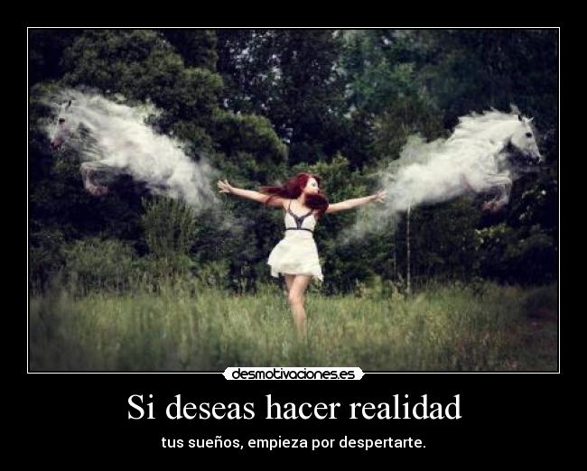 Si deseas hacer realidad - 