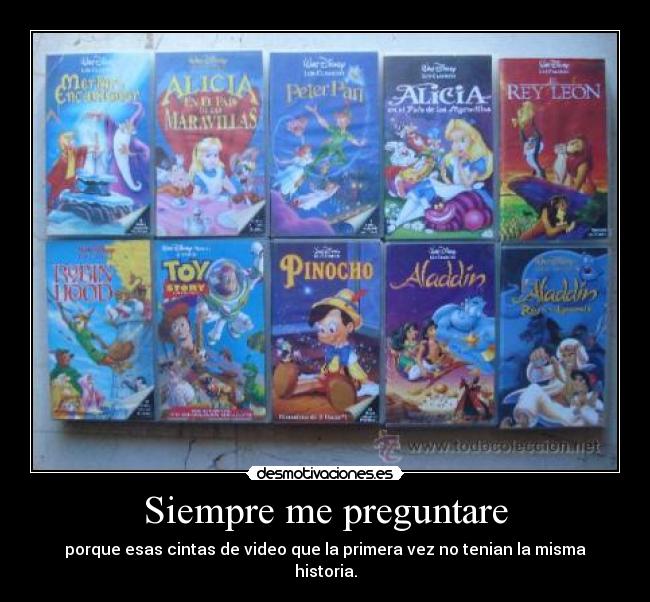 carteles disney videos cintas desmotivaciones