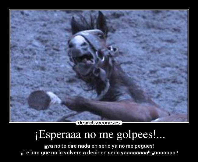 ¡Esperaaa no me golpees!... - ¡¡¡ya no te dire nada en serio ya no me pegues!
¡¡Te juro que no lo volvere a decir en serio yaaaaaaaa!! ¡¡noooooo!!