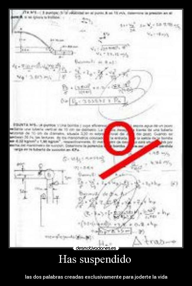 Has suspendido -