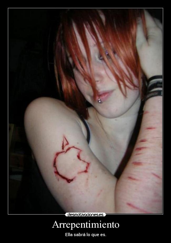 Arrepentimiento - Ella sabrá lo que es.