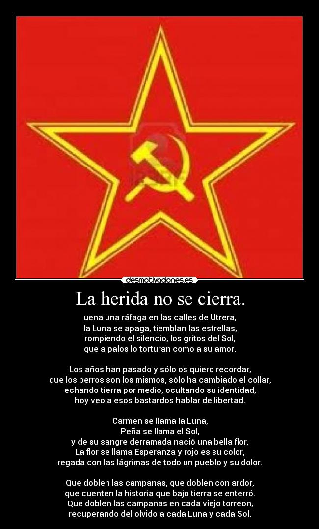 La herida no se cierra. - 