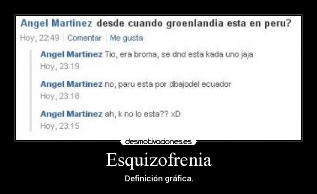 Esquizofrenia - Definición gráfica.