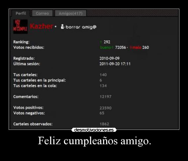 Feliz cumpleaños amigo. -