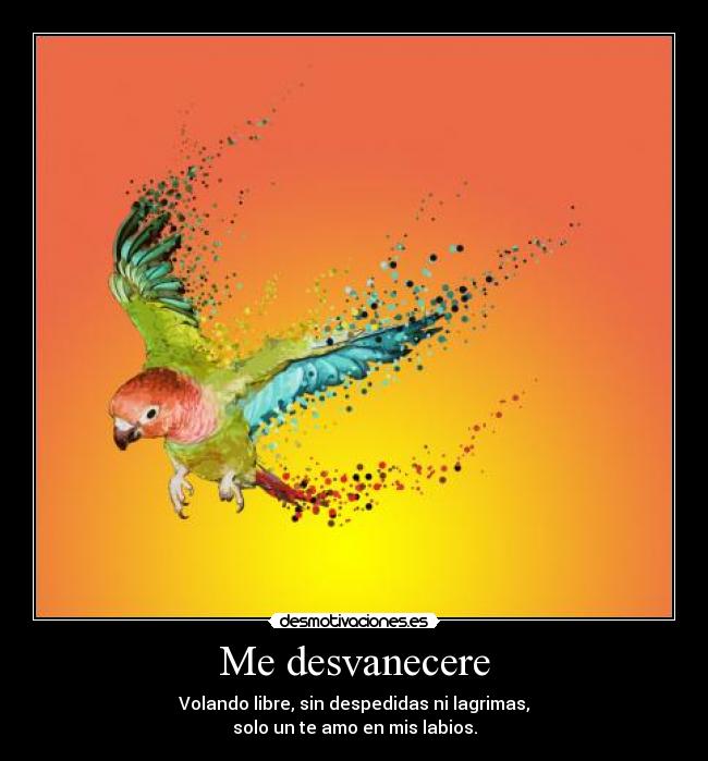 Me desvanecere -