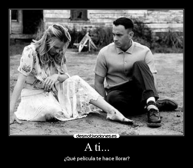 carteles pelicula llorar forrest gump tom hanks trite leyenda desmotivaciones