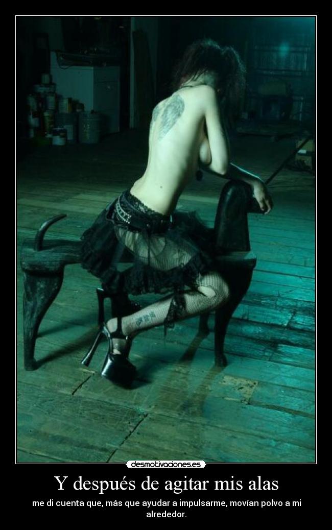 Y después de agitar mis alas -