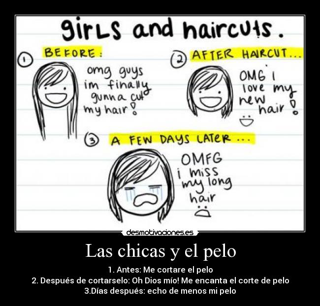 Las chicas y el pelo -