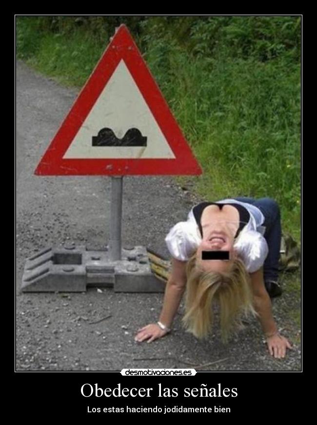 Obedecer las señales - Los estas haciendo jodidamente bien
