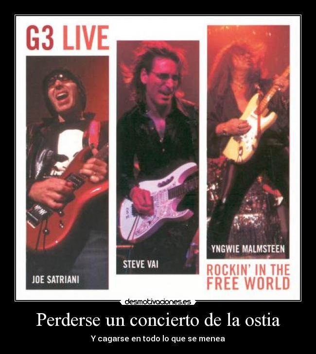 carteles perderse concierto desmotivaciones