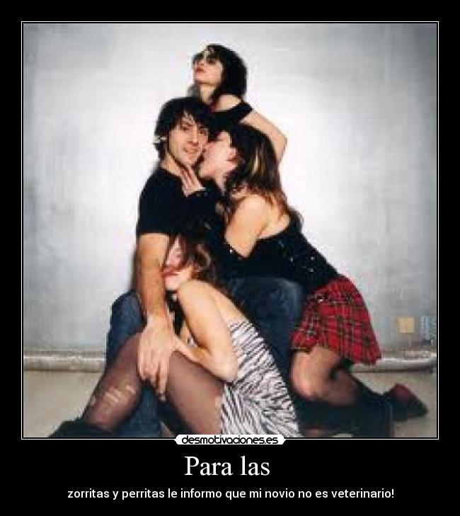 Para las  - zorritas y perritas le informo que mi novio no es veterinario!