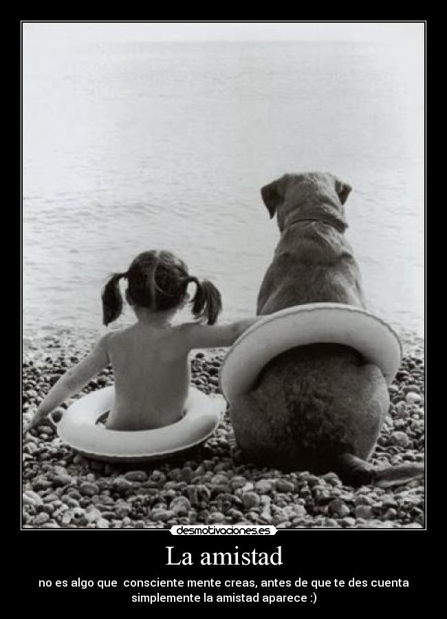 La amistad - no es algo que  consciente mente creas, antes de que te des cuenta
simplemente la amistad aparece :)