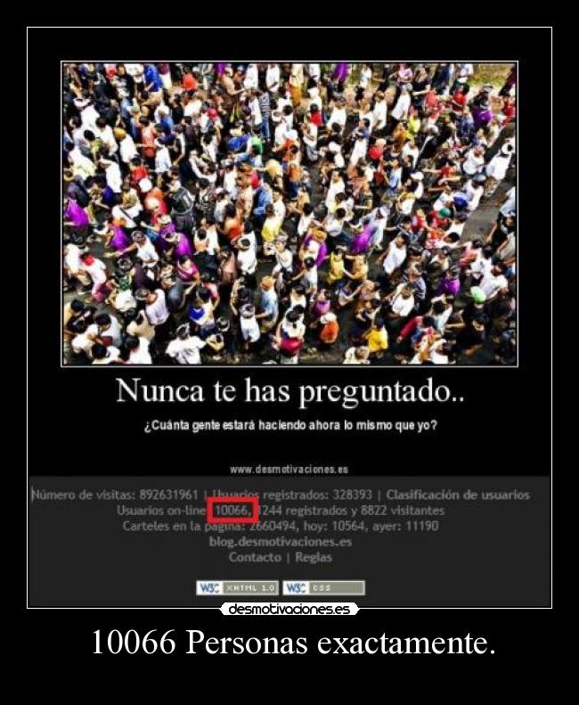 10066 Personas exactamente. - 