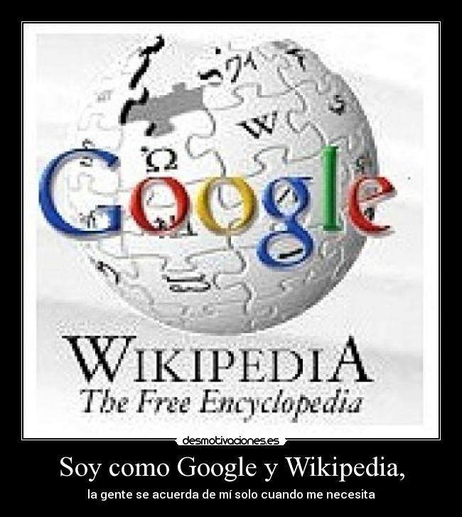 carteles como google wikipedia desmotivaciones